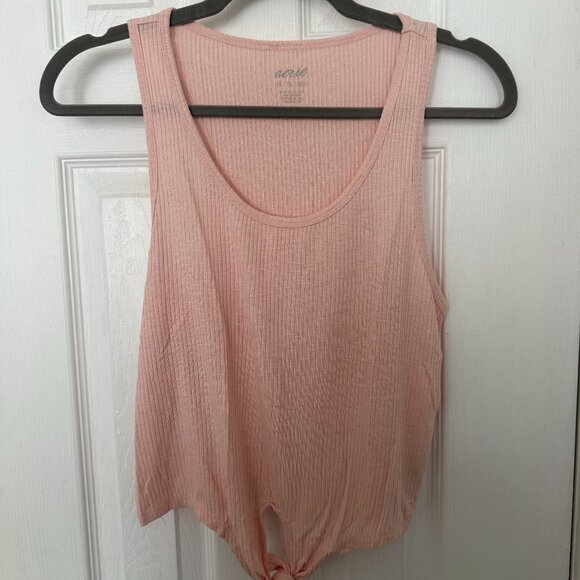 Aerie Pink Racerback Crop Top - Picture 1 of 4